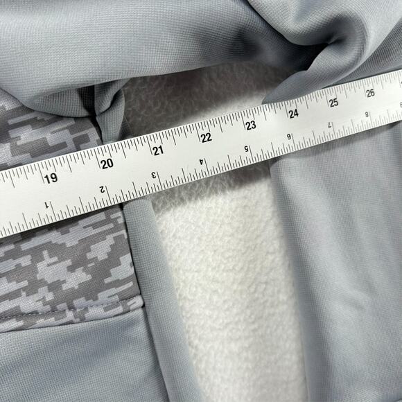 Under Armour Sweatshirt men's Small Gray Camo Pullover Storm Coldgear Loose NEW - Picture 6 of 11
